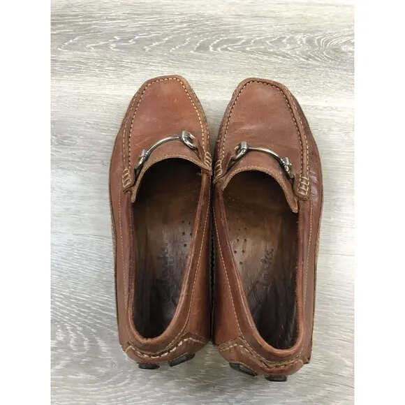 Clarks England Men's Brown Leather Comfort Bit Loafers Slip On Size 9.5M (71288)