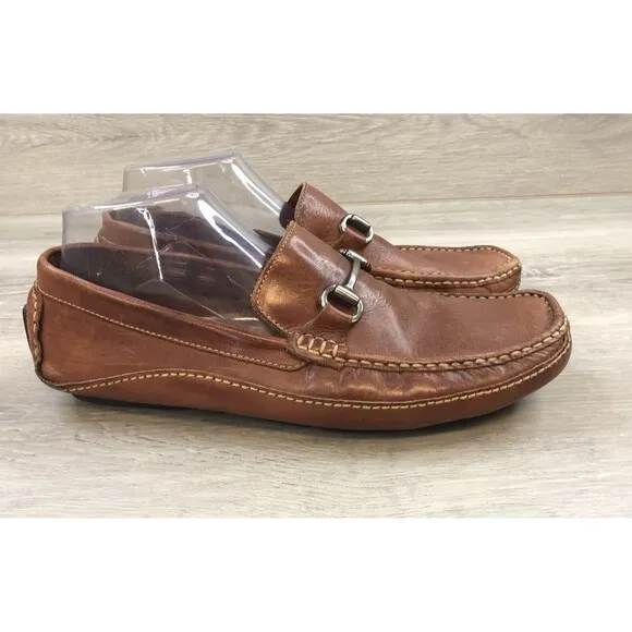 Clarks England Men's Brown Leather Comfort Bit Loafers Slip On Size 9.5M (71288)