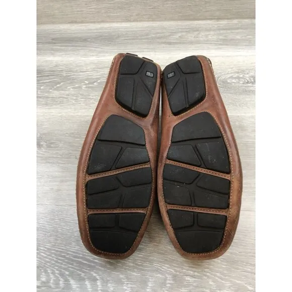 Clarks England Men's Brown Leather Comfort Bit Loafers Slip On Size 9.5M (71288)