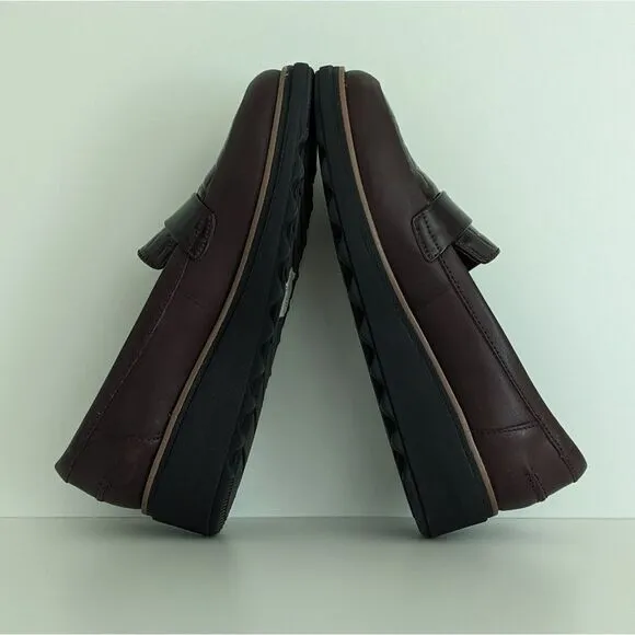 Clark's Ultimate Comfort Sharon Gracie Burgundy Leather Loafers Women's 7