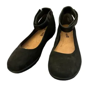 Clark’s Women’s Black Suede‎ Medora Nina Flats with Strap Size 7.5