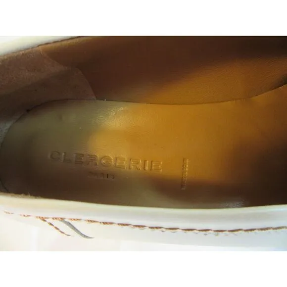 CLERGERIE Paris Ivory Women's Bahati Platform 41.5 Leather Comfort Loafers