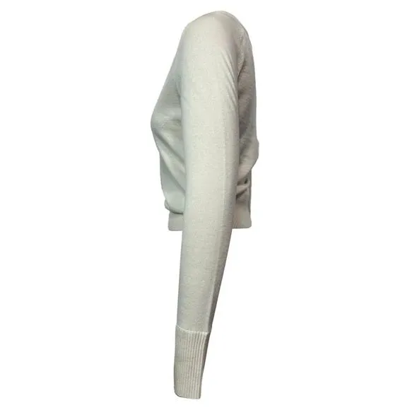 CO V-Neck Cashmere Sweater in Cream Cashmere