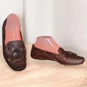 COACH (8B) Patrice A2893 Soft Tumbled Chestnut Slip In Loafers