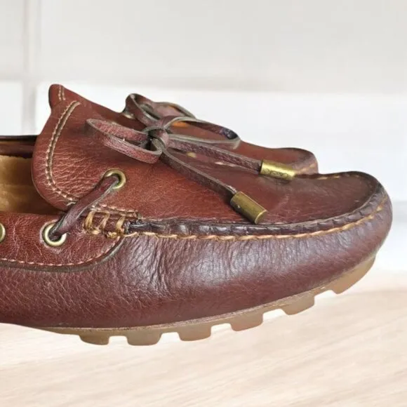 COACH (8B) Patrice A2893 Soft Tumbled Chestnut Slip In Loafers