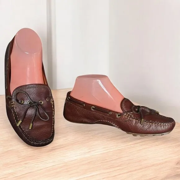 COACH (8B) Patrice A2893 Soft Tumbled Chestnut Slip In Loafers