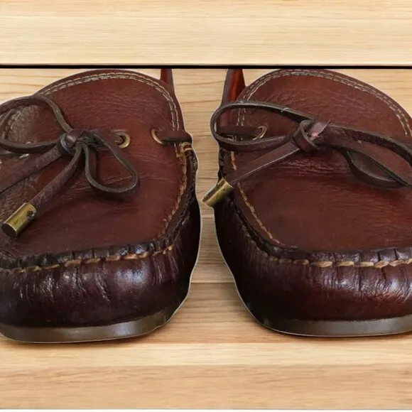 COACH (8B) Patrice A2893 Soft Tumbled Chestnut Slip In Loafers