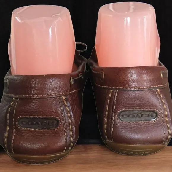 COACH (8B) Patrice A2893 Soft Tumbled Chestnut Slip In Loafers