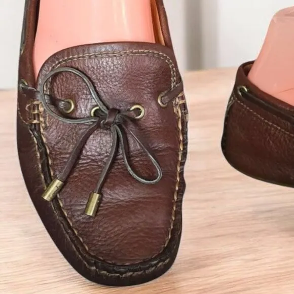 COACH (8B) Patrice A2893 Soft Tumbled Chestnut Slip In Loafers