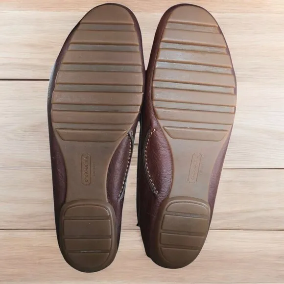 COACH (8B) Patrice A2893 Soft Tumbled Chestnut Slip In Loafers