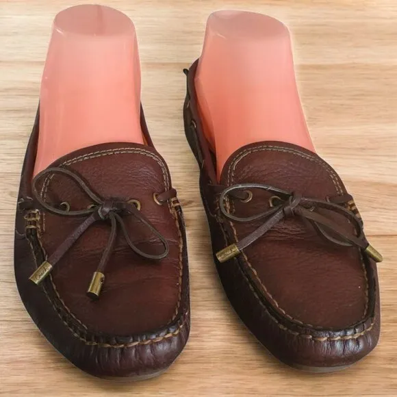 COACH (8B) Patrice A2893 Soft Tumbled Chestnut Slip In Loafers