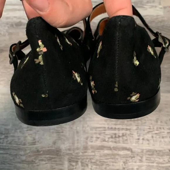 Coach Black Floral Flats