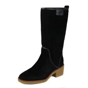 Coach Black Palmer Pull On Suede Cold Weather Boots 7