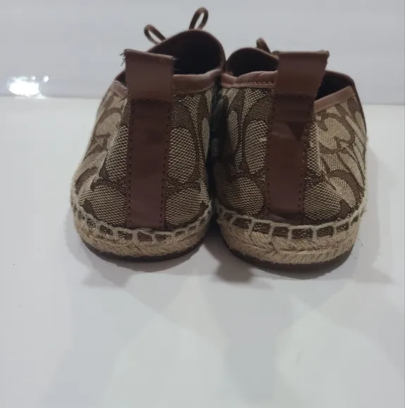 Coach Brown Espadrille Loafers Women's Size 10 B