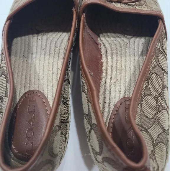 Coach Brown Espadrille Loafers Women's Size 10 B