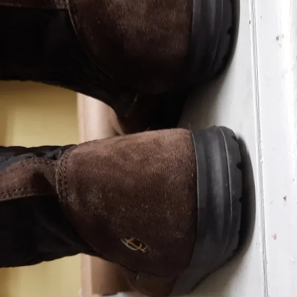 Coach brown suede and fur boots sz 10 M Style Talen