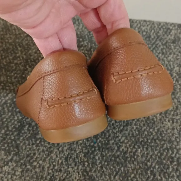 Coach chestnut brown leather loafers size 8 women's shoes