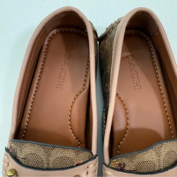 Coach Crosby Loafer Floral Bow Print Size 7