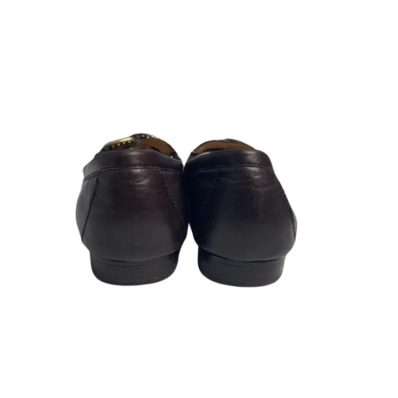 Coach Ella signature soft calf leather brown loafer, size 6.5 B with box