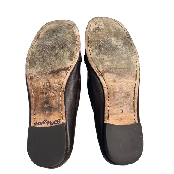 Coach Ella signature soft calf leather brown loafer, size 6.5 B with box