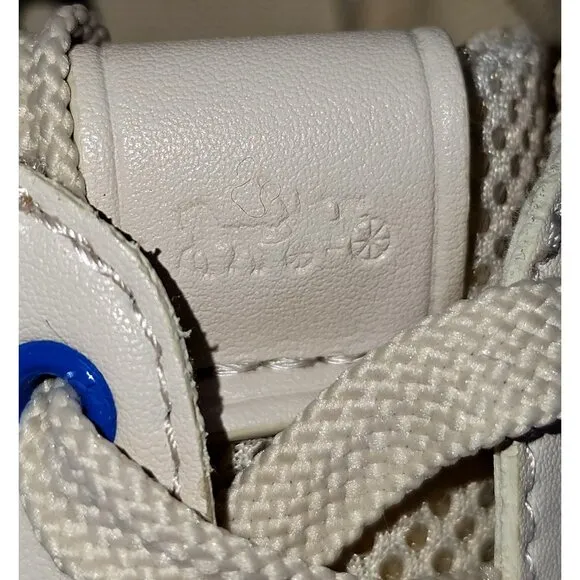 Coach Men's Beige Lowline Low Top Sneaker With Neon Rexy And Carriage Sz 8 346