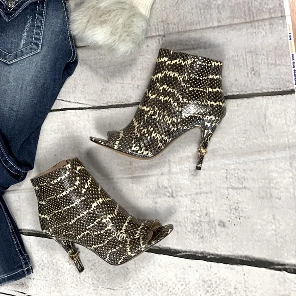 COACH Remi Snake Ankle Bootie, Heels