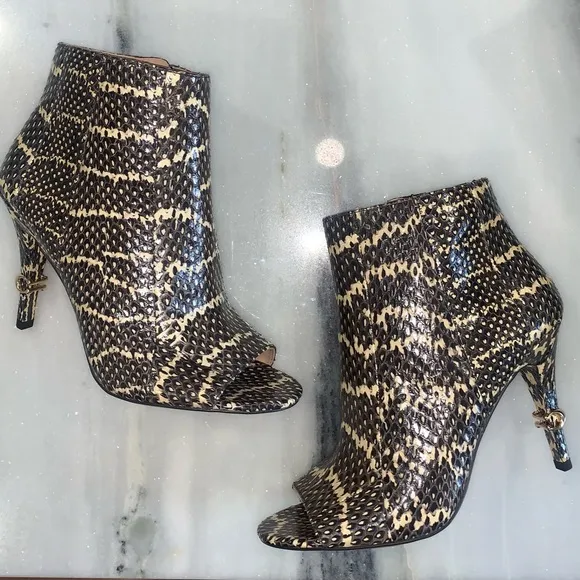 COACH Remi Snake Ankle Bootie, Heels