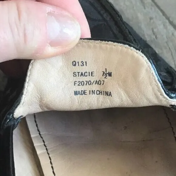 Coach Sz 7.5 Stacie Monogram Logo Flat Loafers