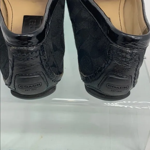 Coach Sz 7.5 Stacie Monogram Logo Flat Loafers
