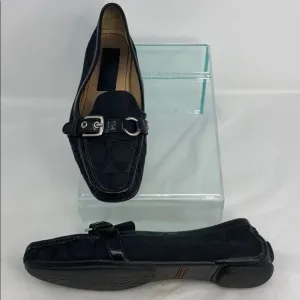 Coach Sz 7.5 Stacie Monogram Logo Flat Loafers