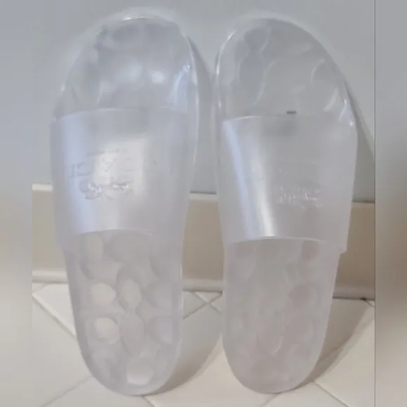 Coach Ulyssa Clear Rubber Slides Women's Size 10