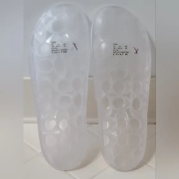 Coach Ulyssa Clear Rubber Slides Women's Size 10