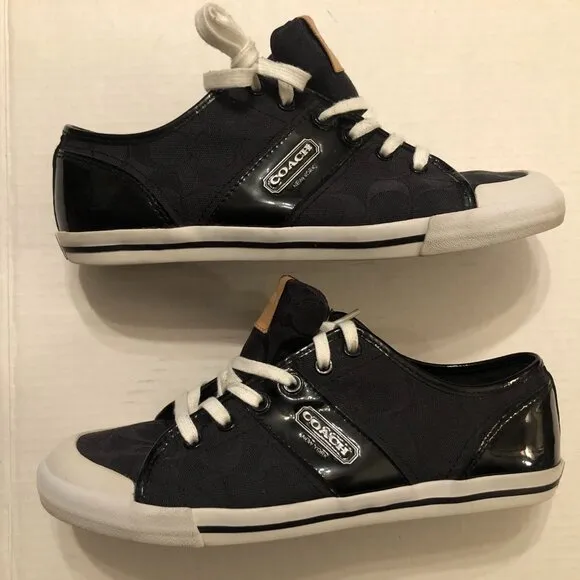 COACH WOMEN'S BLACK FASHION SNEAKERS  SIZE: 11
