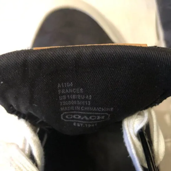 COACH WOMEN'S BLACK FASHION SNEAKERS  SIZE: 11