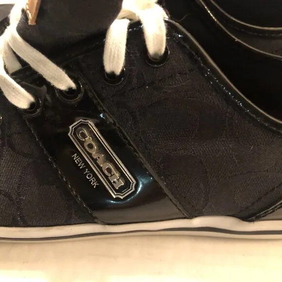 COACH WOMEN'S BLACK FASHION SNEAKERS  SIZE: 11