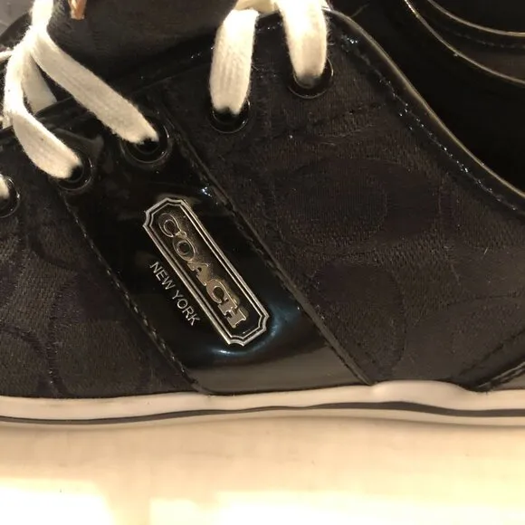 COACH WOMEN'S BLACK FASHION SNEAKERS  SIZE: 11