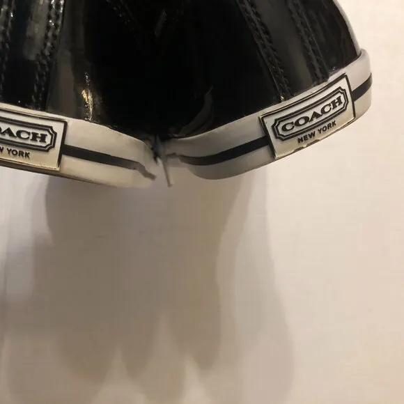 COACH WOMEN'S BLACK FASHION SNEAKERS  SIZE: 11