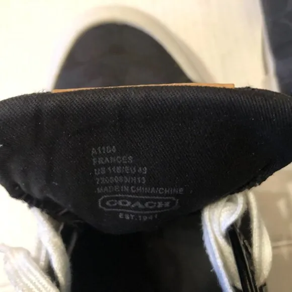 COACH WOMEN'S BLACK FASHION SNEAKERS  SIZE: 11