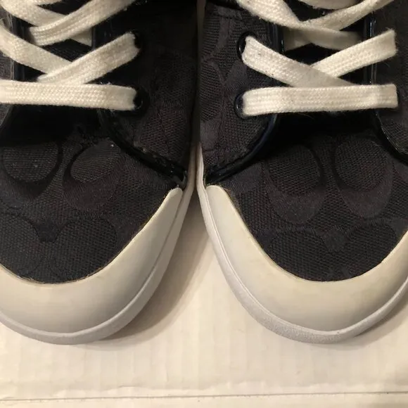 COACH WOMEN'S BLACK FASHION SNEAKERS  SIZE: 11