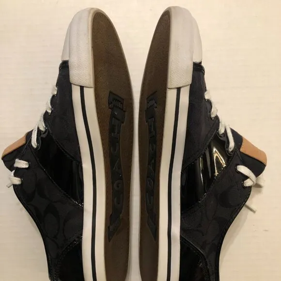 COACH WOMEN'S BLACK FASHION SNEAKERS  SIZE: 11