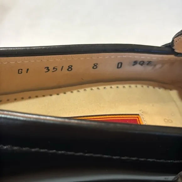 COLE HAAN Black Buckle Kiltie Slip on Loafers Gold Buckle 8 DMemory Flex Comfort