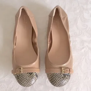 Cole Haan cap toe buckle ballet flats
