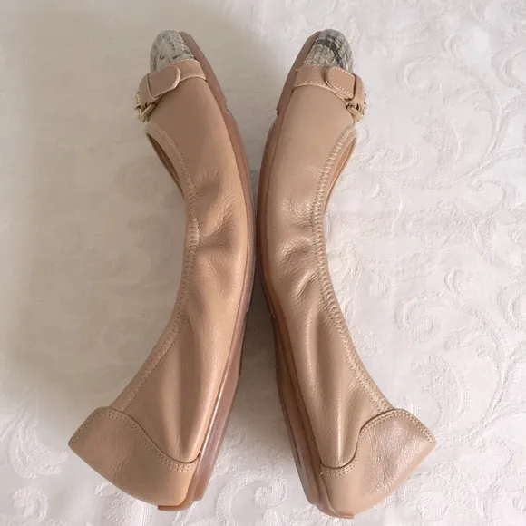 Cole Haan cap toe buckle ballet flats
