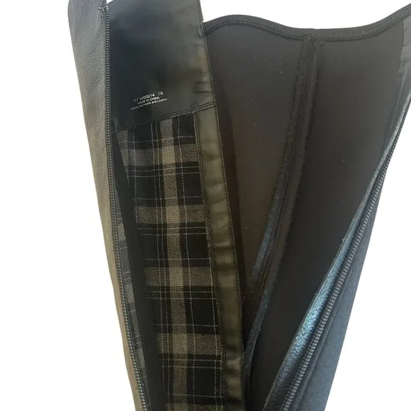 Cole Haan Dutchess Tall Leather Over-The-Knee Black Biker Riding Boots Size 7