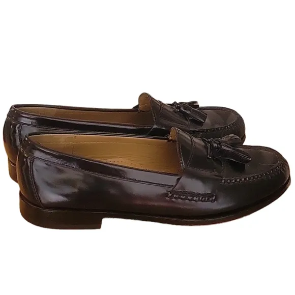 Cole Haan Leather Brown Tassel Loafers with size 10D style #03506- 1