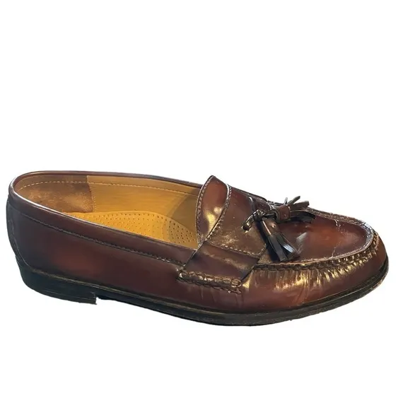 Cole Haan Mahogany Pinch Tassel Loafers - Comfort &amp; Style Size 10.5
