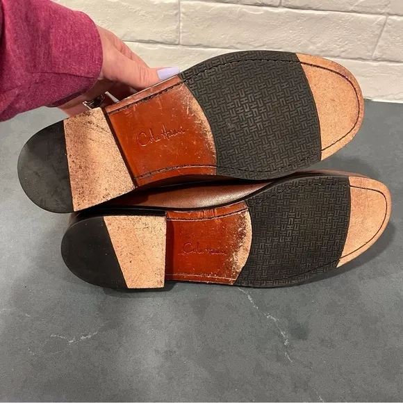 Cole Haan men’s 10 brown leather tassel loafers