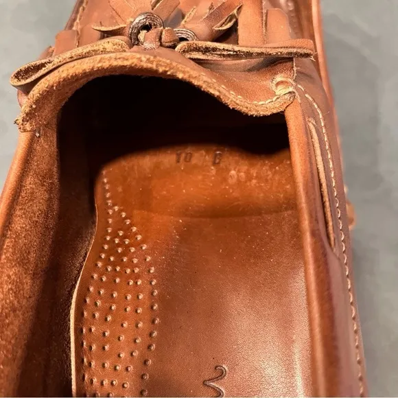 Cole Haan men’s 10 brown leather tassel loafers