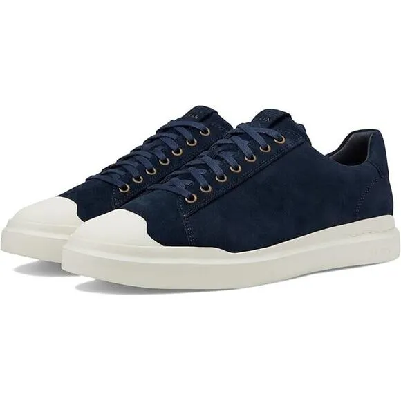 Cole Haan Mens Grandpro Rally Cap Toe Sneakers Navy Ink Ivory Sz 9.5m - C38329