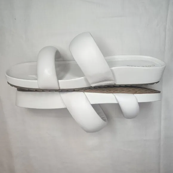 Cole Haan Mojave Double Band Slide Ivory 9 NWT
